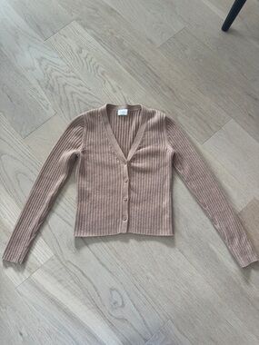 Wilfred Merino Wool/Cotton Ribbed Cardigan